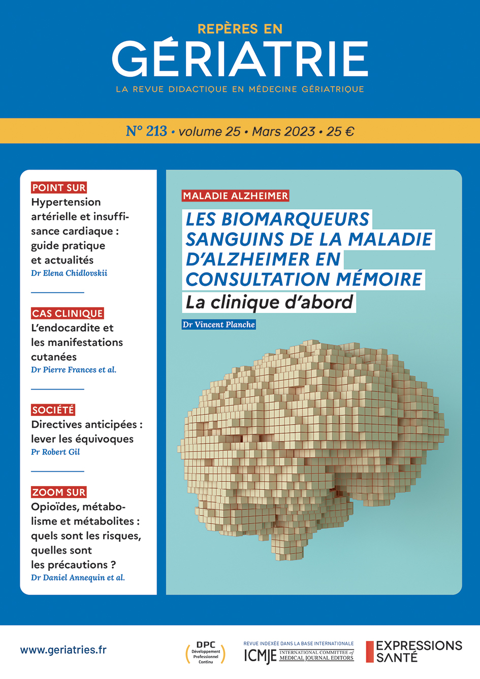 Repères en Gériatrie - N° 213