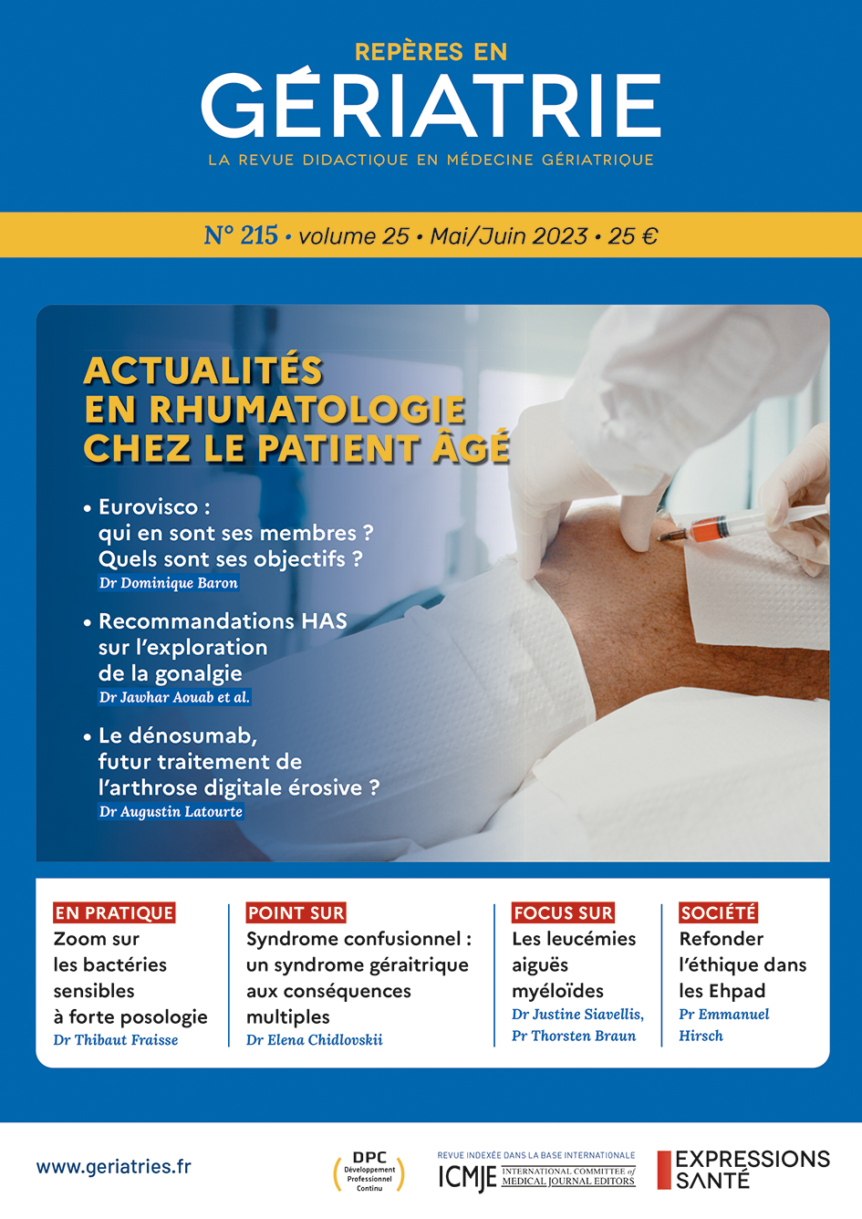 Repères en Gériatrie - N° 215