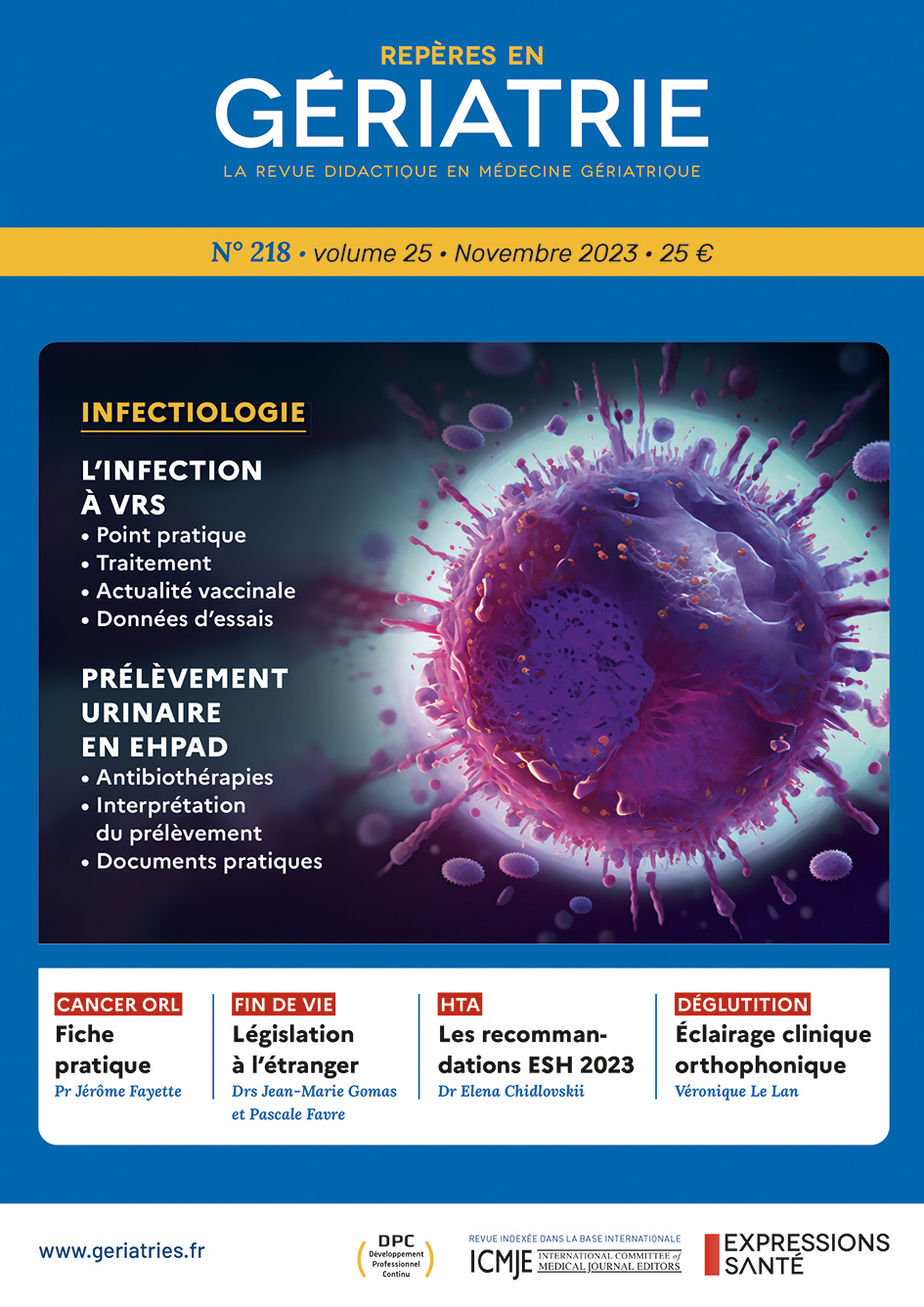 Repères en Gériatrie - N° 218